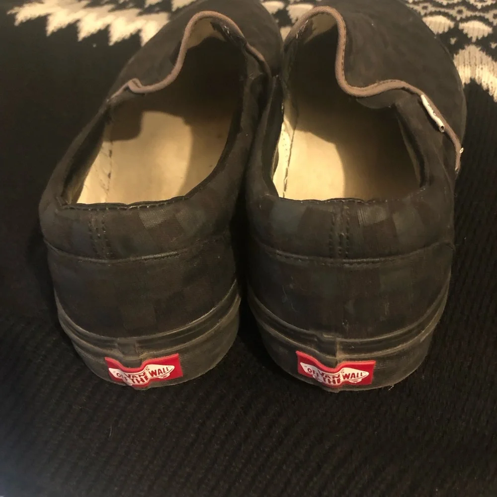Vans Black Checkerboard Slip-On Loafers- $30 or $25 w/offer